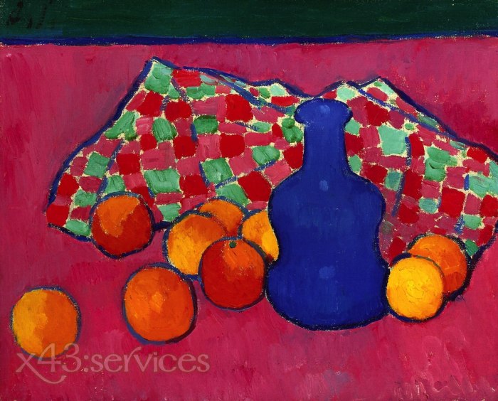 Alexej von Jawlensky - Blaue Vase mit Orangen - Blue Vase with Oranges - zum Schließen ins Bild klicken